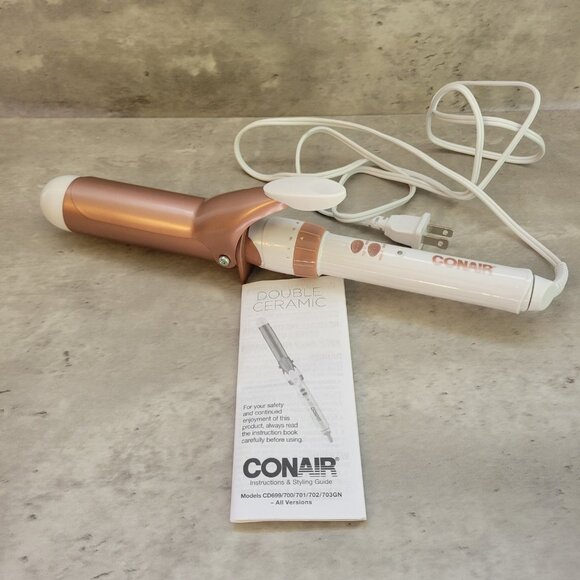 Conair Double Ceramic Curling Iron 1.25" Barrel Turbo Power Hair Curler Wand - Picture 1 of 6